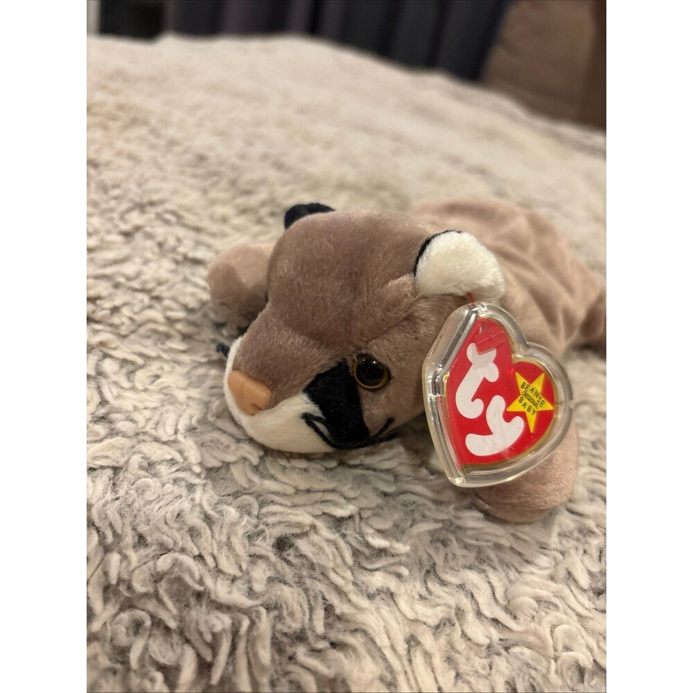 Ty Beanie Baby Canyon Cougar Unisex OS Tan New Plush‎ Stuffed Animal Toy 1998